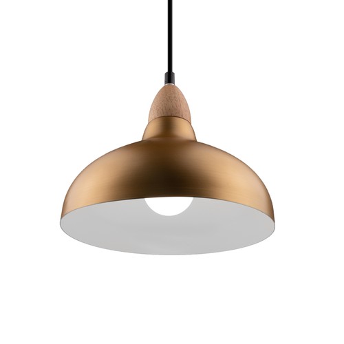 BIRK Geborsteld Messing Ø24cm pendellamp - E27 fitting, 2m snoer, Aluminium