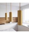 MALM E14 goud cilinder hanglamp - 2m snoer, met rozet, zonder lichtbron
