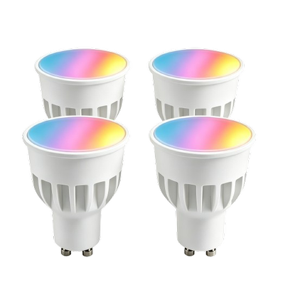 4x GU10 5W Smart Home LED-lamp - Bluetooth, werkt met Google Home, Alexa en smartphones