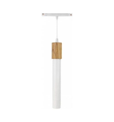 12W System Shift Hangit Wood LED hanglamp - CCT switch, 25°, wit, 90cm kabel