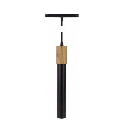 12W System Shift Hangit Wood hanglamp - Zwart, 25°, CCT-schakelaar, 90cm kabel