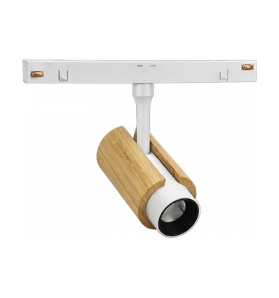 System Shift CCT Spot S Wood, 6W - 24°, wit, CCT switch, 48V, 35x140x178mm