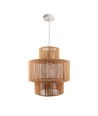 Bruine Ø40cm hanglamp - E27 fitting, 2m snoer, papierkoord