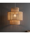 Beige Ø30cm hanglamp - E27 fitting, 2m snoer, gevlochten papiertouw