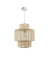 Beige Ø30cm hanglamp - E27 fitting, 2m snoer, gevlochten papiertouw