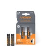 2 stuks oplaadbare AA Li-ion batterijen, 1,5V - 2200mAh, USB-C poort, thermische beveiliging
