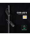V-Tac 4W dubbele LED prikspot - Zwart aluminium, 4000K, voor buiten