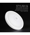 12W LED sensorlamp - Rond, wit, PIR sensor, Cree chip, 3-in-1 CCT
