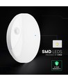 V-Tac 15W LED buitenwandlamp met sensor - Rond, wit, Cree chip, CCT