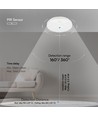 V-Tac 15W LED buitenwandlamp met sensor - Rond, wit, Cree chip, CCT