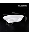 10W LED buiten wandlamp met PIR sensor - Wit, 4000K, Cree chip
