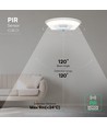 10W LED buiten wandlamp met PIR sensor - Wit, 4000K, Cree chip