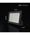 V-Tac 30W LED schijnwerper - Zwart, 6500K, Slimline