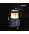 V-Tac GU10 wandlamp - Zwart, IP44 buiten