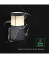 V-Tac GU10 wandlamp - Zwart, IP44 buiten