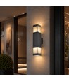 V-Tac 2xGU10 wandlamp met op/neer licht - IP44 buiten, zwart