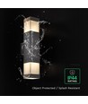 V-Tac 2xGU10 wandlamp met op/neer licht - IP44 buiten, zwart