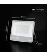 200W LED schijnwerper - 185lm/W, CREE chip, 4000K, zwart, 6 jaar garantie