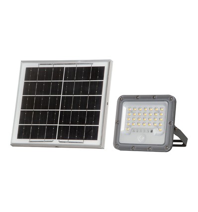 V-Tac LED solcellevarianten projector met PIR-sensor - 150lm/W, IP65, 6000K