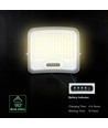 V-Tac 25W LED schijnwerper met zonnepaneel - IP65, zwart