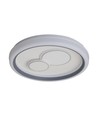 V-Tac 2x30W LED decoratieve plafondlamp - Dimbaar, 3-in-1 CCT, RF afstandsbediening, wit/grijs