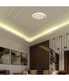 V-Tac 60W decoratieve LED plafondlamp - Dimbaar, CCT, afstandsbediening, wit/grijs