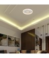 V-Tac 2x40W decoratieve LED plafondlamp - Dimbaar, 3-in-1, afstandsbediening, wit