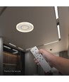 V-Tac 2x40W decoratieve LED plafondlamp - Dimbaar, 3-in-1, afstandsbediening, wit