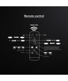 V-Tac 2x40W decoratieve LED plafondlamp - Dimbaar, 3-in-1, afstandsbediening, wit