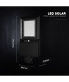 V-Tac 40W LED solcelle straatlantern - 9.6V, LiFePO4 batterij, CCT