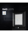 V-Tac 40W LED solcelle straatlantern - 9.6V, LiFePO4 batterij, CCT