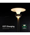 V-Tac 20W Lotus LED solcelle tuinlamp - LiFePO4 batterij, 6000mAh, 3-in-1