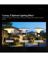 V-Tac 20W Lotus LED solcelle tuinlamp - LiFePO4 batterij, 6000mAh, 3-in-1