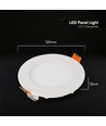 V-Tac 6W rond LED inbouwpaneel - Cree chip, CCT 3-in-1, 6 jaar garantie