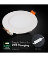 V-Tac 6W rond LED inbouwpaneel - Cree chip, CCT 3-in-1, 6 jaar garantie