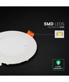 V-Tac 6W rond LED inbouwpaneel - Cree chip, CCT 3-in-1, 6 jaar garantie