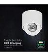 V-Tac 12W LED opbouwspot CCT - IP44, wit, Cree chip