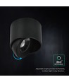 12W LED opbouwspot - IP44, zwart, CCT, Cree chip