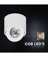 V-Tac 18W LED opbouwspot - IP44, Cree chip, 3-in-1 CCT, wit