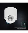 V-Tac 18W LED opbouwspot - IP44, Cree chip, 3-in-1 CCT, wit
