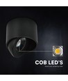 V-Tac 18W LED opbouwspot - IP44, zwart, CCT, Cree chip