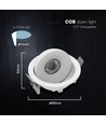 V-Tac 12W LED COB downlight CCT - IP44, Cree chip, wit