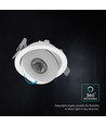 V-Tac 18W COB LED downlight - IP44, CCT, Cree chip, wit, 6 jaar garantie