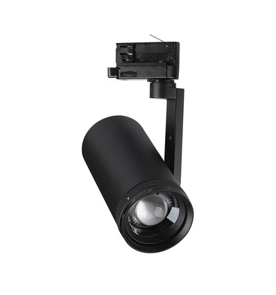 V-Tac 30W 3-fase zoombare railsport - CCT, 25°-50°, zwart