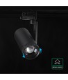 V-Tac 30W 3-fase zoombare railsport - CCT, 25°-50°, zwart