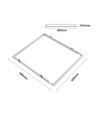 Inbouwframe voor 60x60 LED-paneel - Past op Troldtekt zonder aanpassing, witte rand