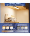 20cm 1,5W LED kastlamp met sensor - Zilver, oplaadbaar, IP20