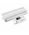 40cm 2W LED kastverlichting met sensor - Zilver, oplaadbaar, IP20