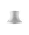 E27 fitting, wandmontage, rechte bodem - Bakeliet, wit