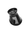 E27 fitting, wandmontage, schuine voet - Bakeliet, zwart